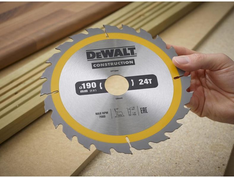 Диск пильний 190 х 30 (24Т) DeWALT DT1944 DT1944 фото