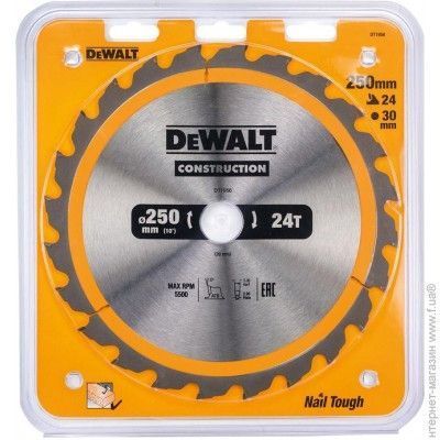 Диск пильний 250 х 30 (24Т) DeWALT DT1956 DT1956 фото