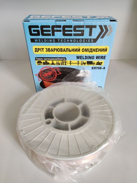 Зварювальний дріт обміднений GEFEST 1 мм 4 кг Gefest 1мм фото
