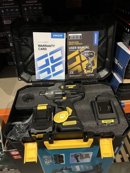 Гайковерт ударний акумуляторний ZEGOR SDPP-21BL-1600 (акум 21V 6.0Ah 1шт і зарядка) SDPP-21BL-1600 фото