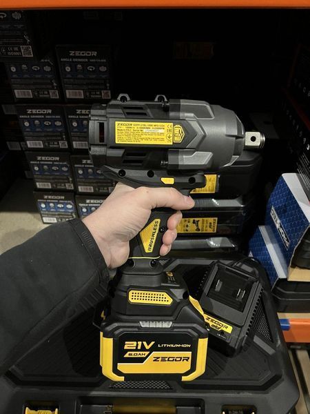 Гайковерт ударний акумуляторний ZEGOR SDPP-21BL-1600 (акум 21V 6.0Ah 1шт і зарядка) SDPP-21BL-1600 фото