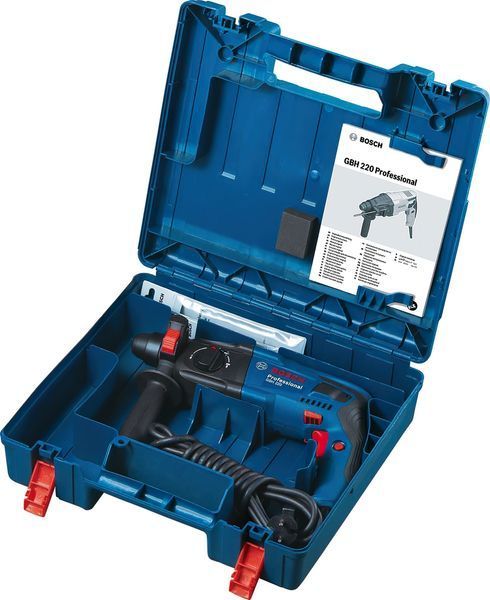 Професійний ударний електричний прямий перфоратор Bosch GBH 220 : 720 Вт, 2 Дж 06112A6020 фото
