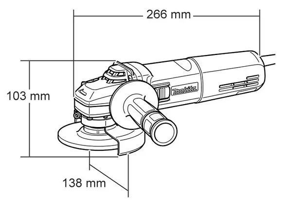 Потужна кутова шліфувальна машина Makita GA5030R : 750Вт, диск 125мм GA5030R фото