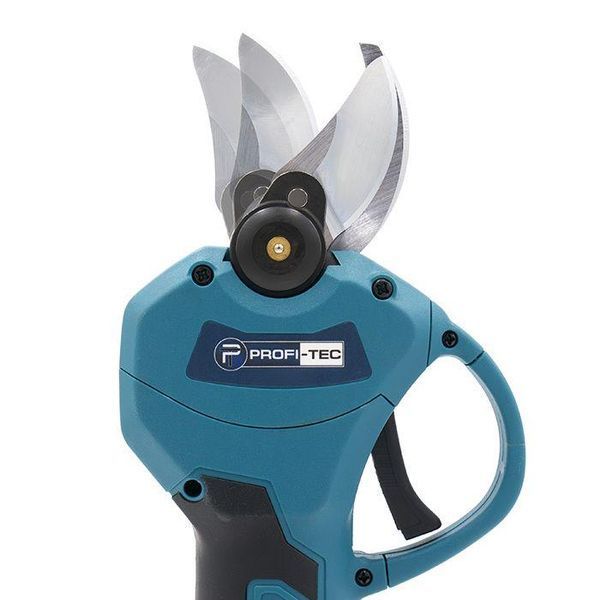 Потужний акумуляторний секатор PROFI-TEC PES20BL POWERLine : з АКБ 2шт-20V 2.0 Аh+ЗП, діаметр різу 30 / 45 мм 005694 фото