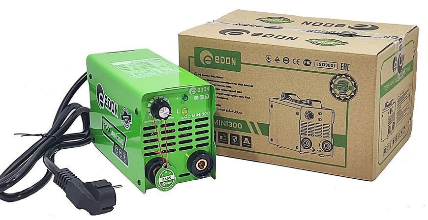 Зварювальний інверторний апарат (зварювання) EDON ECO MINI-300 : 3.5 кВт, 300 А, 36 місяців гарантія ECO MINI-300 фото