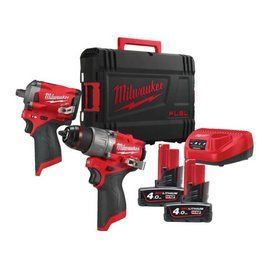 Професійний набір акумуляторного інструменту Milwaukee M12 FPP2H2-402X : шурупокрут, гайкокрут 4933492512 фото