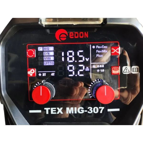 Зварювальний напівавтомат Edon TEX MIG 307 : 5.2 кВт, 300 А , електрод 1.6-4.0мм, дріт 0.6-1.0,без газу / з&nbsp;газом TEX MIG 307 фото