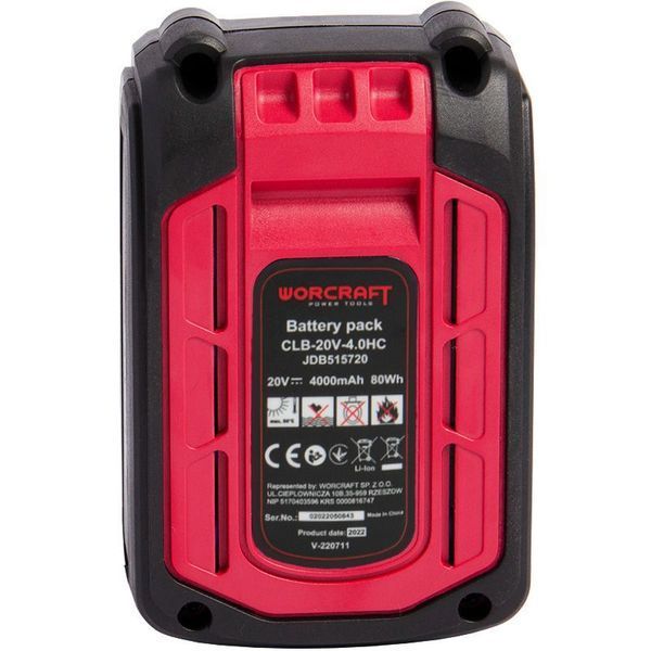 Аккумуляторная батарея WORCRAFT CLB-20V-4.0HC 13172 фото