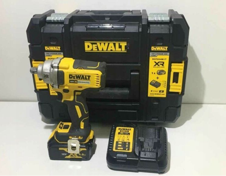 Гайковерт ударний акумуляторний безщітковий DeWALT DCF894P2: 580Вт, 447Нм, 18В х 2шт. 5А/ч, 900/2000 об/хв. DCF894P2 фото