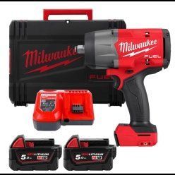 Гайковерт високомоментний акумуляторний MILWAUKEE 1/2" M18 FHIW2F12-502X, 2034Нм : з АКБ 18V 2шт-5 Ah+ЗП, кейс 4933492783 фото