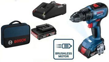 Професійний акумуляторний шуруповерт Bosch GSR 18V-50 : з АКБ 18V 2шт-2Ah (3601JH5000) 3601JH5000 фото