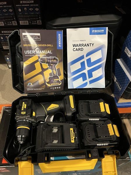 Акумуляторний шуруповерт ZEGOR CDPP-21BL (акум 21V 2.0Ah 2шт і зарядка) CDPP-21BL фото