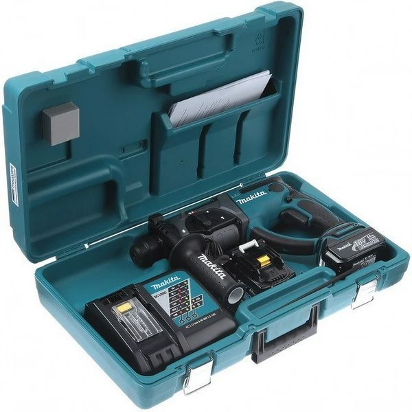 Професійний акумуляторний перфоратор Makita DHR202RX4 : з АКБ 2шт-18V 3 Аг + 1,5 Аг, 2 Дж DHR202RX4 фото