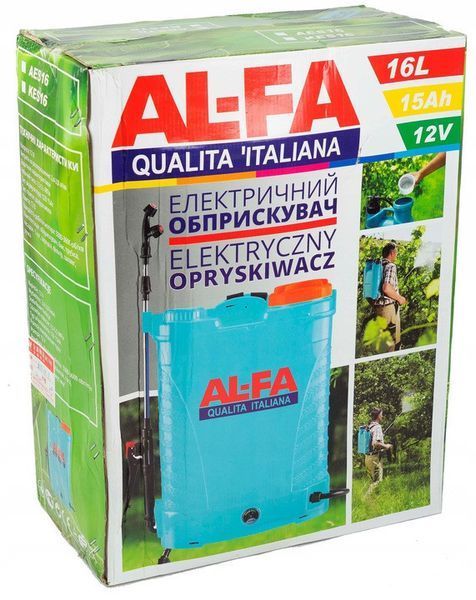 Садовий обприскувач акумуляторний (електричний) AL-FA 16л ранцевий 16L AL-FA фото