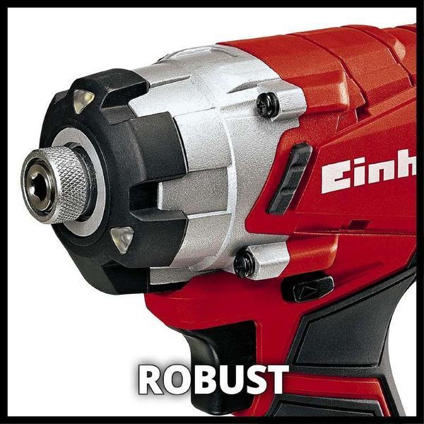 Набір ударна викрутка Einhell TE-CI 18 Li Solo + зарядний пристрій і акумулятор 18V 2,5 Ah 4510034, 4512097 фото