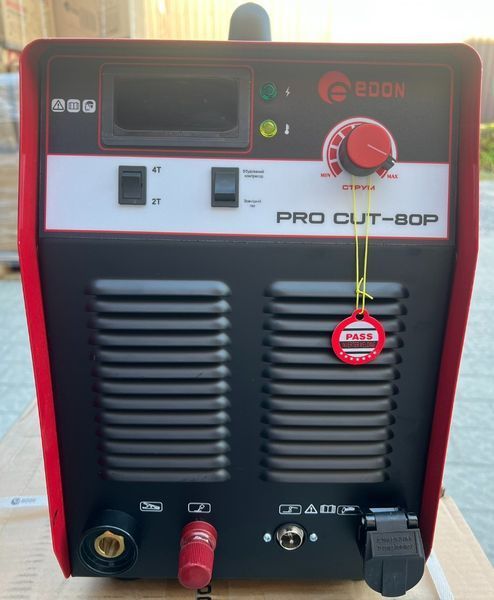 Потужний плазморіз Edon PRO CUT-80P : 8.5 кВт, струм 80 А, ККД 85%, товщина різу 30мм, зі вбудованим компресором PRO CUT-80P фото