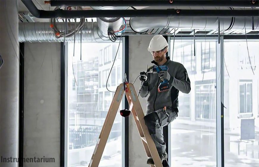 Професійний акумуляторний технічний фен Bosch Professional GHG 18V-50 : без АКБ, 2 насадки, 300&deg;С / 500&deg;С 06012A6500 фото