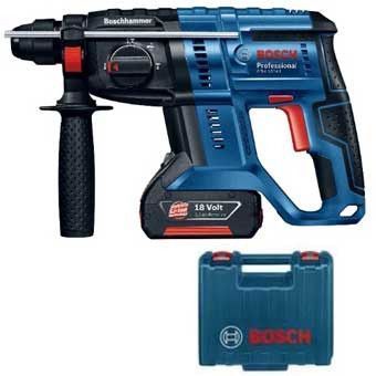 Професійний акумуляторний перфоратор Bosch GBH 180 Li : 2 Дж,SDS plus,18В,5100уд./хв.,АКБ+Зарядне+Кейс 0611911122 фото