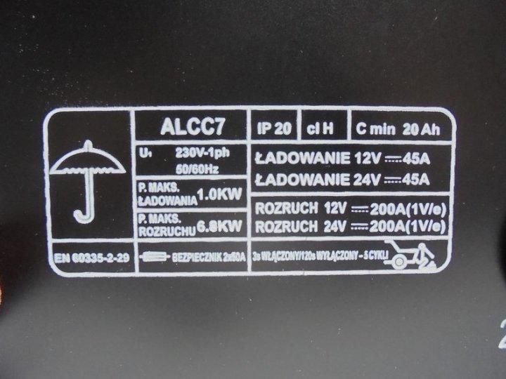 Потужний пуско-зарядний пристрій для машини AL-FA 200A ALСС7 : 12/24 B, 200A ALCC7 фото