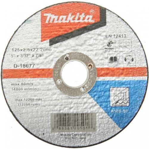 Відрізний диск з металу Makita 125 мм : 125x2,5x22,3 мм (D-18677d) D-18677d фото