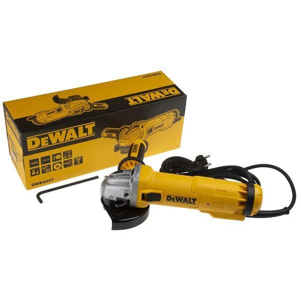 Професійна шліфмашина кутова - болгарка мережева DeWALT DWE4237 : 1400Вт, 11500 об/хв, діаметр диска 125 мм DWE4237 фото