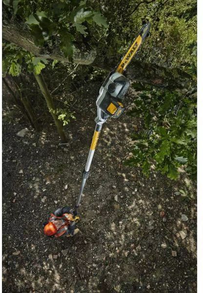 Професійний висоторіз акумуляторний безщітковий зі штангою DeWALT DCMPS567N : без АКБ, шина 20см, штанга DCMPS567N фото