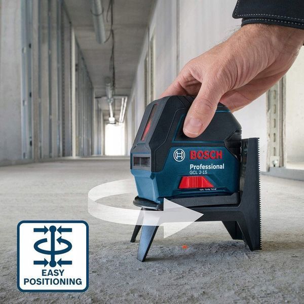 Лазерний нівелір Bosch GCL 2-15 з кріпленням&nbsp;RM 1 Professional (0601066E00) : 2 лінії / 2 крапки, червоний промінь 0601066E00 фото