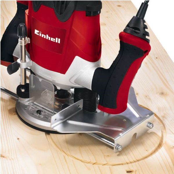 Потужний електричний ручний столярний фрезер по дереву Einhell TE-RO 1255E : 1200 Вт, 6-8 цанга, 30000 об/хв (4350490) 4350490 фото
