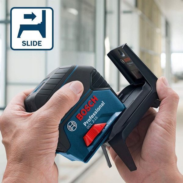 Лазерний нівелір Bosch GCL 2-15 з кріпленням&nbsp;RM 1 Professional (0601066E00) : 2 лінії / 2 крапки, червоний промінь 0601066E00 фото