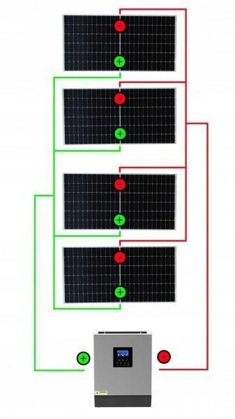 Сонячний фотоелектричний інвертор OFF-GRID PGF OG-5500 MPPT 5.5KW + WiFi + акумулятор Bass Polska AGM BP-5976 (х4) KOG-5500 фото
