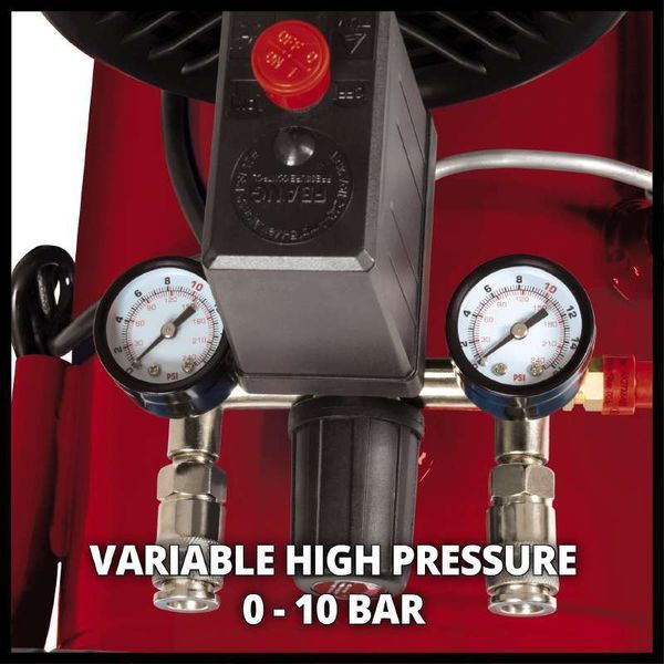 Потужний масляний компресор Einhell TC-AC 420/50/10 V : 2,2 кВт /3,0 к.с., об.х.х. 2850 об/хв, 420 л/хв, 10 бар 4010495 фото