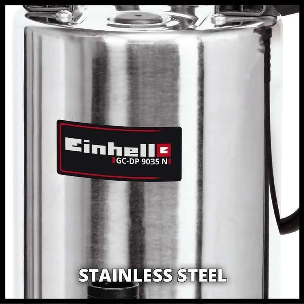 Занурювальний дренажний насос для брудної води Einhell GC-DP 9035 N (4170778): 900 Вт, 18000 л/год, висота 9м для ям, підвалів 4170778 фото