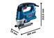 Професійний електричний лобзик Bosch GST 750 : 520 Вт, глибина різу 75 мм, вага 2.3кг 06015B4121 фото 3