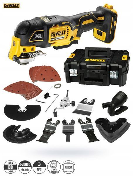 Багатофункціональний інструмент DeWALT DCS356NT: Акб 18V XR Li-lon,15000/17000/20000, реноватор, мультитул DCS356NT фото