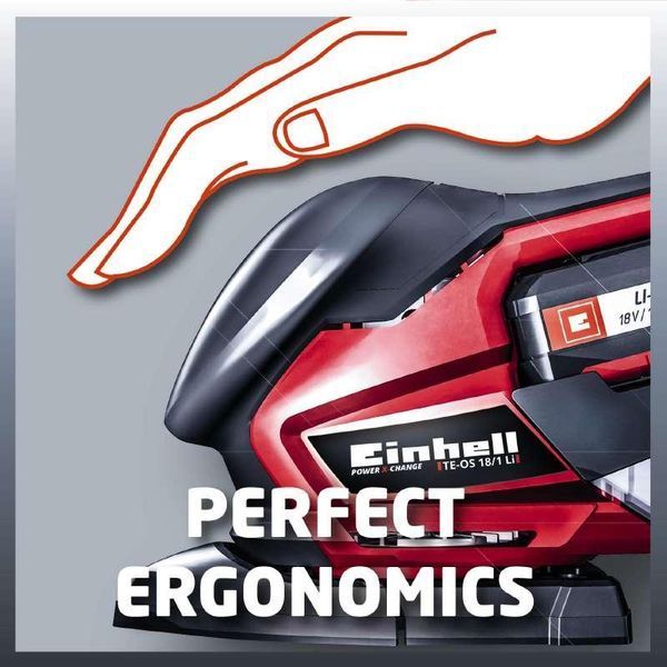 Потужна дельташліфмашина Einhell TE-OS 18/1 Li Solo : 18V (акум 2.5 ампера + зарядка) 4460708, 4512097 4460708, 4512097 фото