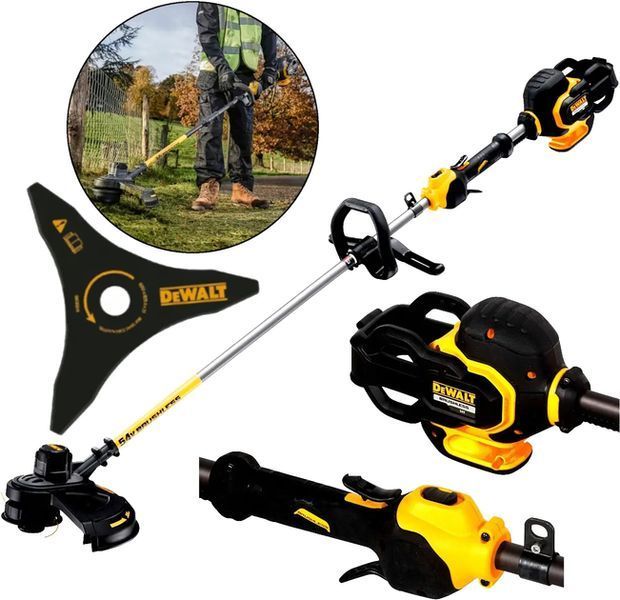Професійна акумуляторна безщіткова коса (тример) DeWALT DCM571N : без АКБ,косіння 38 см, ніж і жилка DCM571N фото