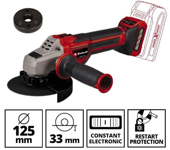 Набір акумуляторних інструментів EINHELL TK 18/3 Li (CD+AG+HD+2 Battery+Bag) : з АКБ 2шт-18V 3.0Ач+ЗП 4514305, 4513970, 4431155 фото