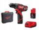 Потужний дрель-шуруповерт Milwaukee M12 BDD-202C : АКБ 12V, 2 Аh, 30 Нм, 2 акума + зарядне + кейс 4933441915 4933441915 фото 1
