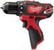 Потужний дрель-шуруповерт Milwaukee M12 BDD-202C : АКБ 12V, 2 Аh, 30 Нм, 2 акума + зарядне + кейс 4933441915 4933441915 фото 3