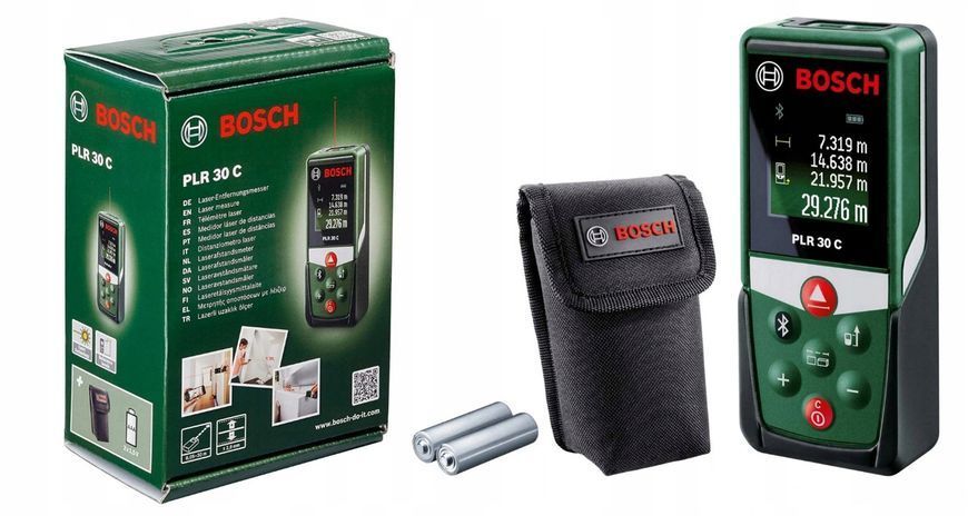 Професійний лазерний далекомір (дальномір) Bosch PLR 40 C : 40м електронна лазерна рулетка 0603672320 0603672320 фото
