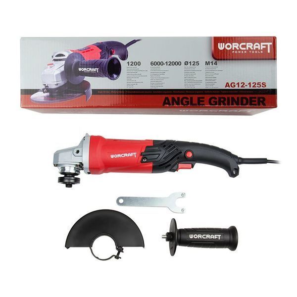 Шліфмашина кутова WORCRAFT AG12-125S (13212) диска 125 мм/ 1200 Вт 13212 фото