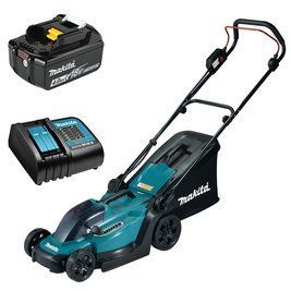 Професійна газонокосарка акумуляторна Makita DLM330SM : з АКБ 18V 4.0 Ah, ширина скош. 33 см, площа 450 м&sup2; DLM330SM фото