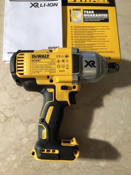 Гайковерт ударний акумуляторний безщітковий DeWALT DCF897NT : 18В, 950 Нм, 3/4 оригінал DCF897NT фото