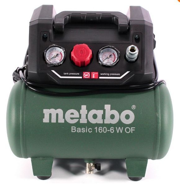 Компресор переносний Metabo Basic 160-6 W OF (601501000): 160 л/хв., 900Вт, 6 бар 601501000 фото