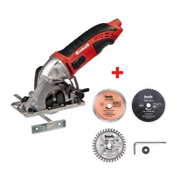 Електрична універсальна міні-дискова пила по дереву (роторайзер) Einhell TC-CS Kit 860 : 450 Вт, 23мм глибина 4330992 4330992 фото