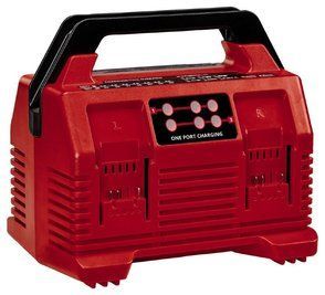 Потужний зарядний пристрій для 4-х акумуляторів Einhell 2x2 Power X-Quattrocharger 4А 4512102 фото
