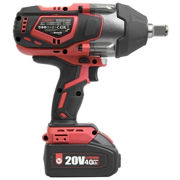 Акумуляторний безщітковий гайковерт WORCRAFT XCUBE007 3/4'' (13276) - затяг. 850 Нм, відкр.-1800Нм 13276 фото