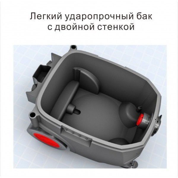 Промисловий будівельний порохотяг для сухого і вологого прибирання Starmix ISC L-1425 Basic : 1.4 кВт, 25л бак L-1425 Basic фото