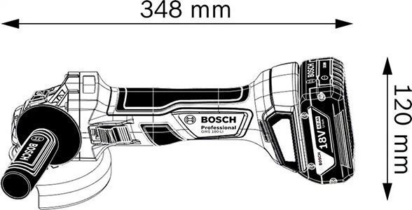 Акумуляторна болгарка Bosch GWS 180 LI 1 АКБ: 700 Вт, 18V, 4.0Ah 06019H9025 фото