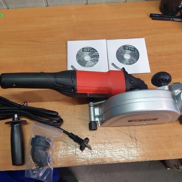 Штроборіз електричний (бороздник) GTM WC125/1400E : 1400 Вт, 9500 об/хв, 3см глибини, плавний пуск (бетоноріз) FAY 1632 фото
